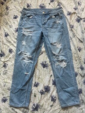 American Eagle Tomboy Baggy Distressed Boyfriend Jeans Size 8 Y2K Like New